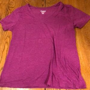 Purple v-neck t-shirt